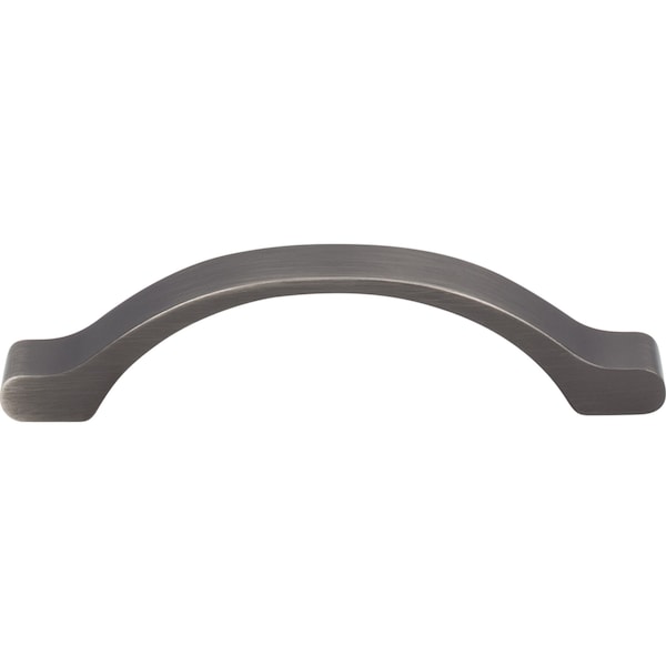 96 Mm Center-to-Center Brushed Pewter Arched Seaver Cabinet Pull